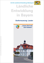 Titelseite der Broschüre „Dorferneuerung Leeder - Unser Dorf soll Dorf bleiben“